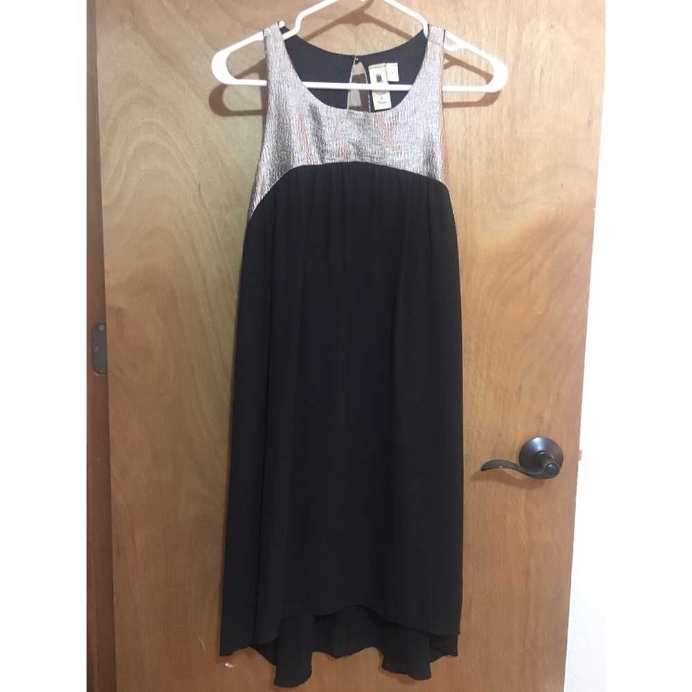 Needle & Thread Black and Gold Shift Dress